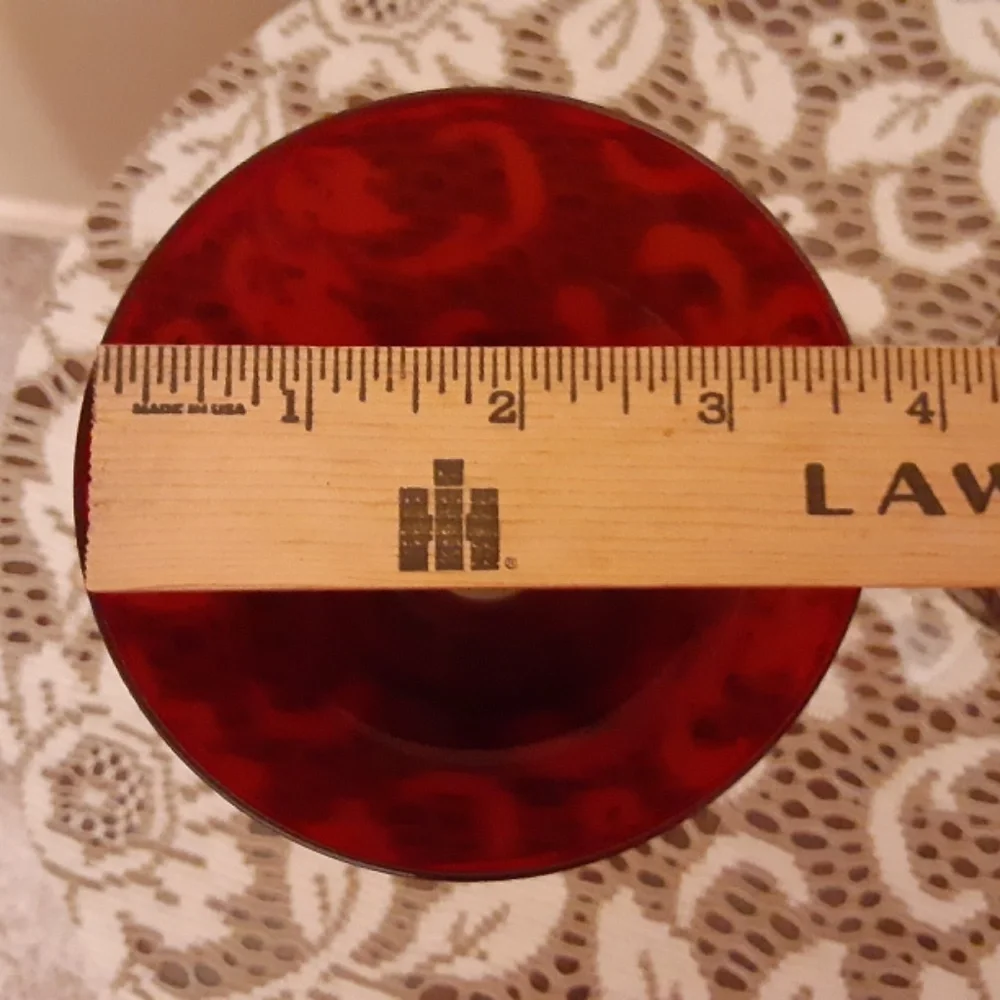 Ruby Red Crystal Goblets Set of 2